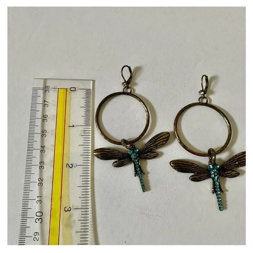 Betsey Johnson vintage dragonfly earrings